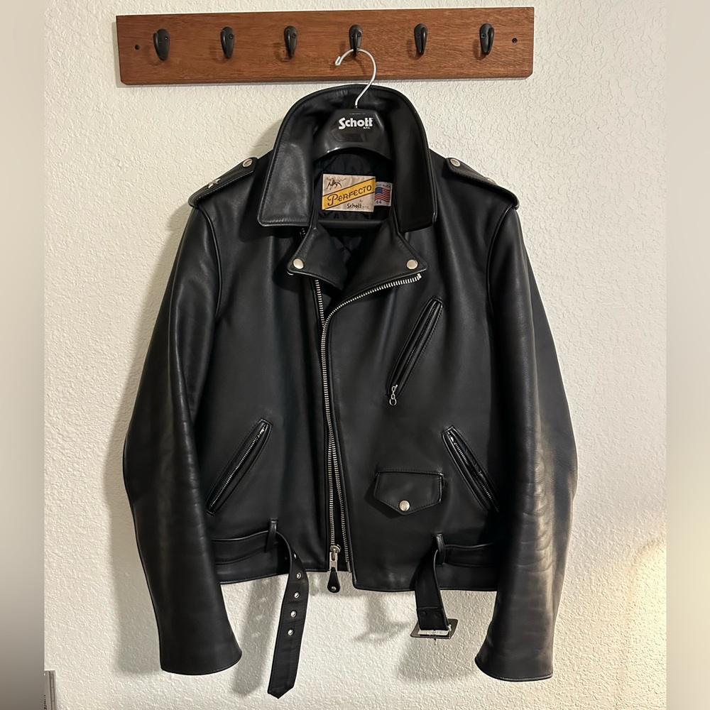 Schott Perfecto Steerhide Motorcycle Jacket 613S 44 Super Rare Size
